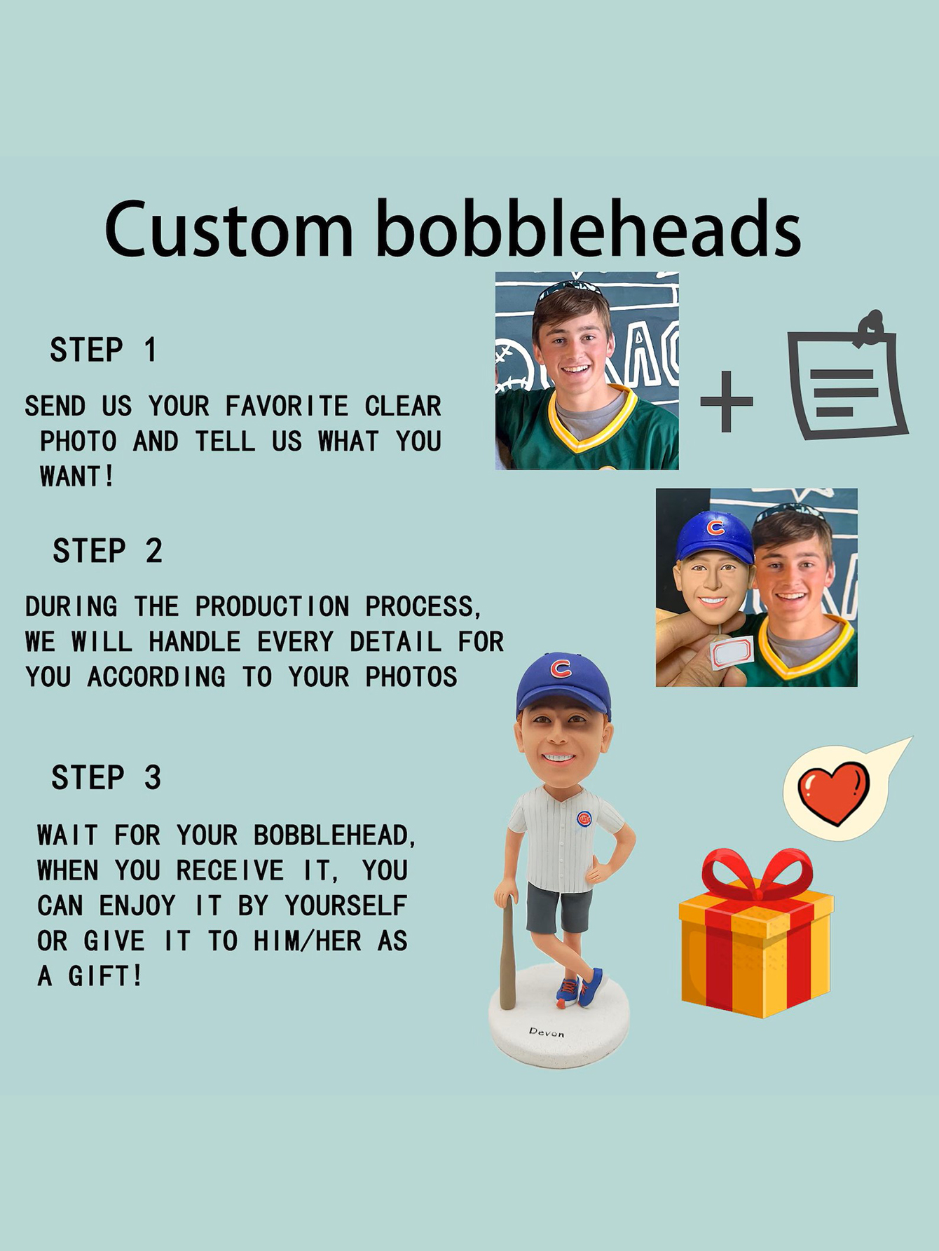 Custom bobblehead doll, exclusive bobblehead doll Christmas gift for men